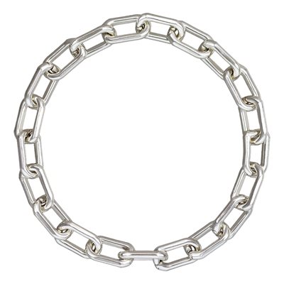 2.4mm Paperclip Chain Ring Size 6.75-7.75 AT 2.4mm Paperclip Chain Ring Size 6.75-7.75 AT