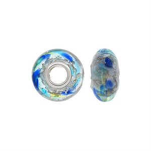 14x7mm Oceanic Glass Bead 4.7mm Hole