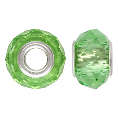 14x9mm August Faceted Glass Solid Core Bead AT