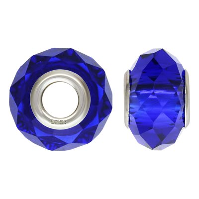 14x9mm Sept Faceted Glass Solid Core Bead AT