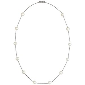 16" 0.95mm DC Cable w / 5.5mm White Pearls RH