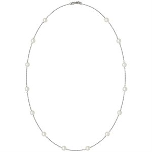 18" 0.95mm DC Cable w / 5.5mm White Pearls RH