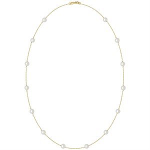 18" 0.95mm DC Cable w / 5.5mm White Pearls