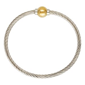 6.5" Threaded GF Ball Cable Bracelet AT