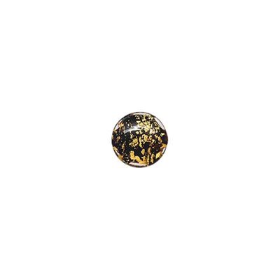 12mm Gold and Galaxy Black Lentil Bead 12mm Gold and Galaxy Black Lentil Bead
