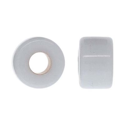 12x8 White Glass Wheel 5mm Hole