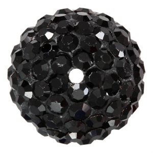 10.0mm Jet Crystal Bead 1.2mm Hole