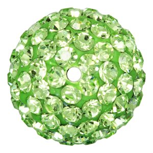 10.0mm Peridot Crystal Bead 1.2mm Hole