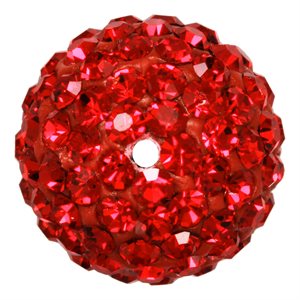 10.0mm Light Siam Crystal Bead 1.2mm Hole