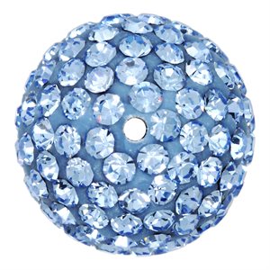 12.0mm Lt Sapphire Crystal Bead 1.2mm Hole