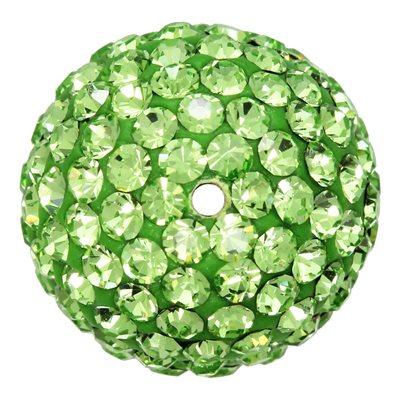 12.0mm Peridot Crystal Bead 1.2mm Hole