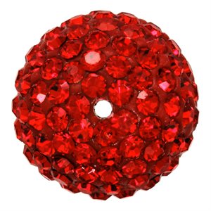 12.0mm Light Siam Crystal Bead 1.2mm Hole