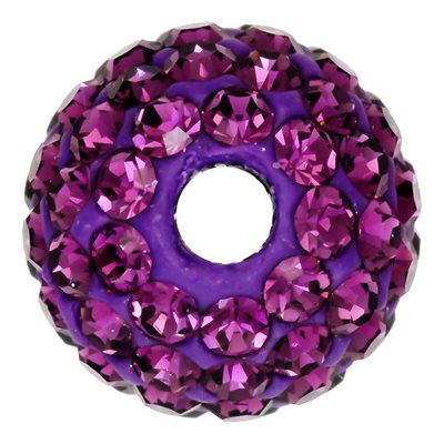 8.0mm Amethyst Crystal Bead 2.5mm Hole