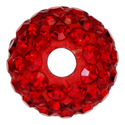 10.0mm Light Siam Crystal Bead 2.5mm Hole