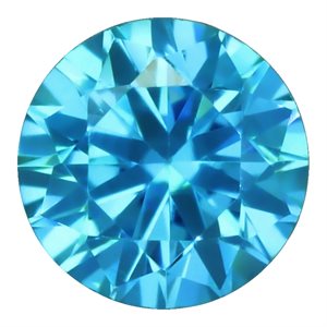 2.0mm Round Swiss Blue CZ 3A-Quality