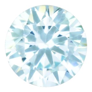 2.0mm Round Aquamarine CZ 3A-Quality