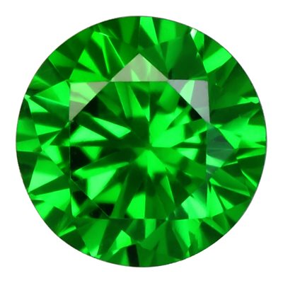 2.0mm Round Green CZ 3A-Quality