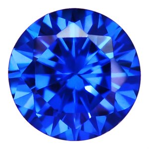 2.0mm Round Sapphire Dark CZ 3A-Quality