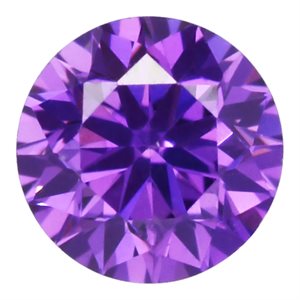 3.0mm Round Amethyst CZ 3A-Quality