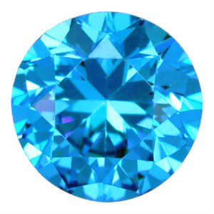 4.0mm Round Aqua Blue Dark CZ 3A-Quality