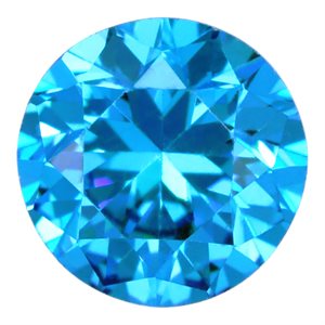 4.0mm Round Aqua Blue Dark CZ 3A-Quality