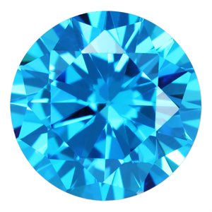 6.0mm Round Aqua Blue Dark CZ 3A-Quality