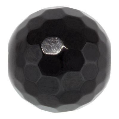 10.0mm Faceted Black Onyx Bead 1.8mm Hole 10.0mm Faceted Black Onyx Bead 1.8mm Hole