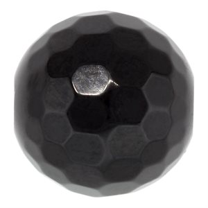 10.0mm Faceted Black Onyx Bead 1.8mm Hole