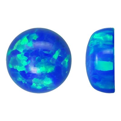 4.0mm Blue Bello Opal Cabochon (1.8mm High) 4.0mm Blue Bello Opal Cabochon (1.8mm High)