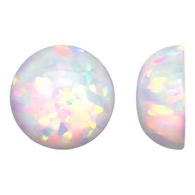 4.0mm White Bello Opal Cabochon (1.8mm High)