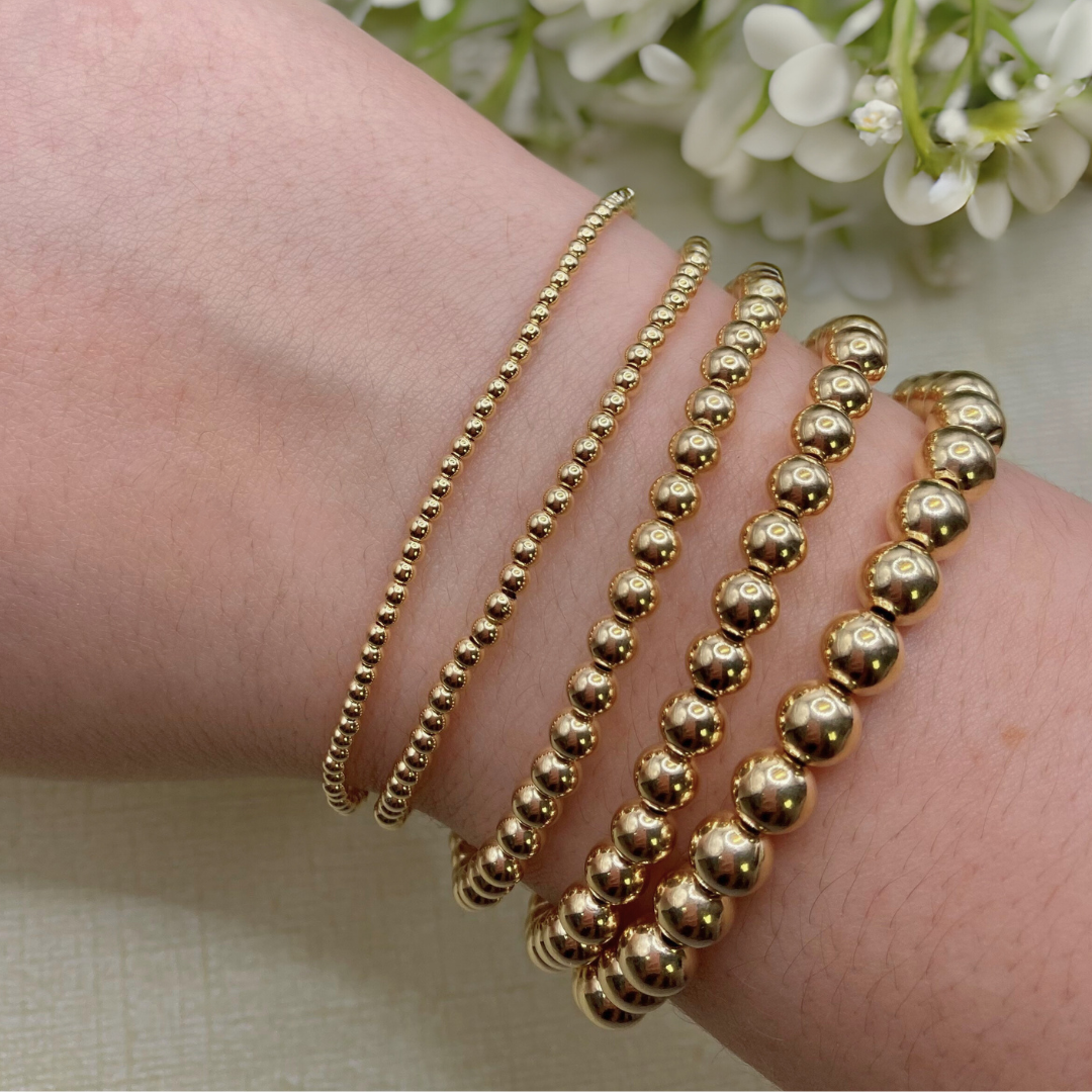 6.5" 2.5mm Beaded Stretchy Bracelet