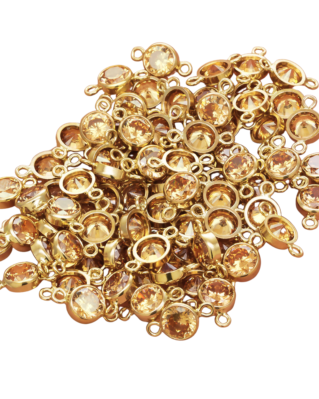 3.0mm Champagne 3A CZ Bezel Connector