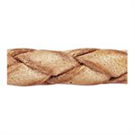 3mm Antique Natural Braided Leather 25 Mtr