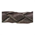 4.0mm Brown Braided Leather (25 Mtr Spool)