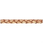 4mm Antique Natural Braided Leather 25 Mtr