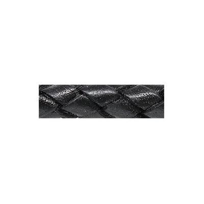 6.0mm Black Braided Leather (25 Mtr Spool)