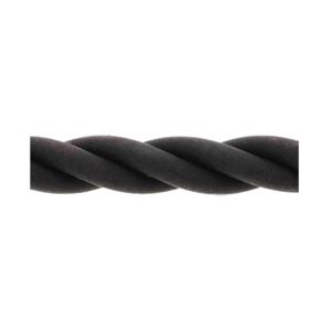 2.0mm Twisted Black Rubber Meterage