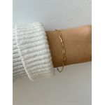 6.5" 4x13.8mm Paperclip Chain w / 1" Extender