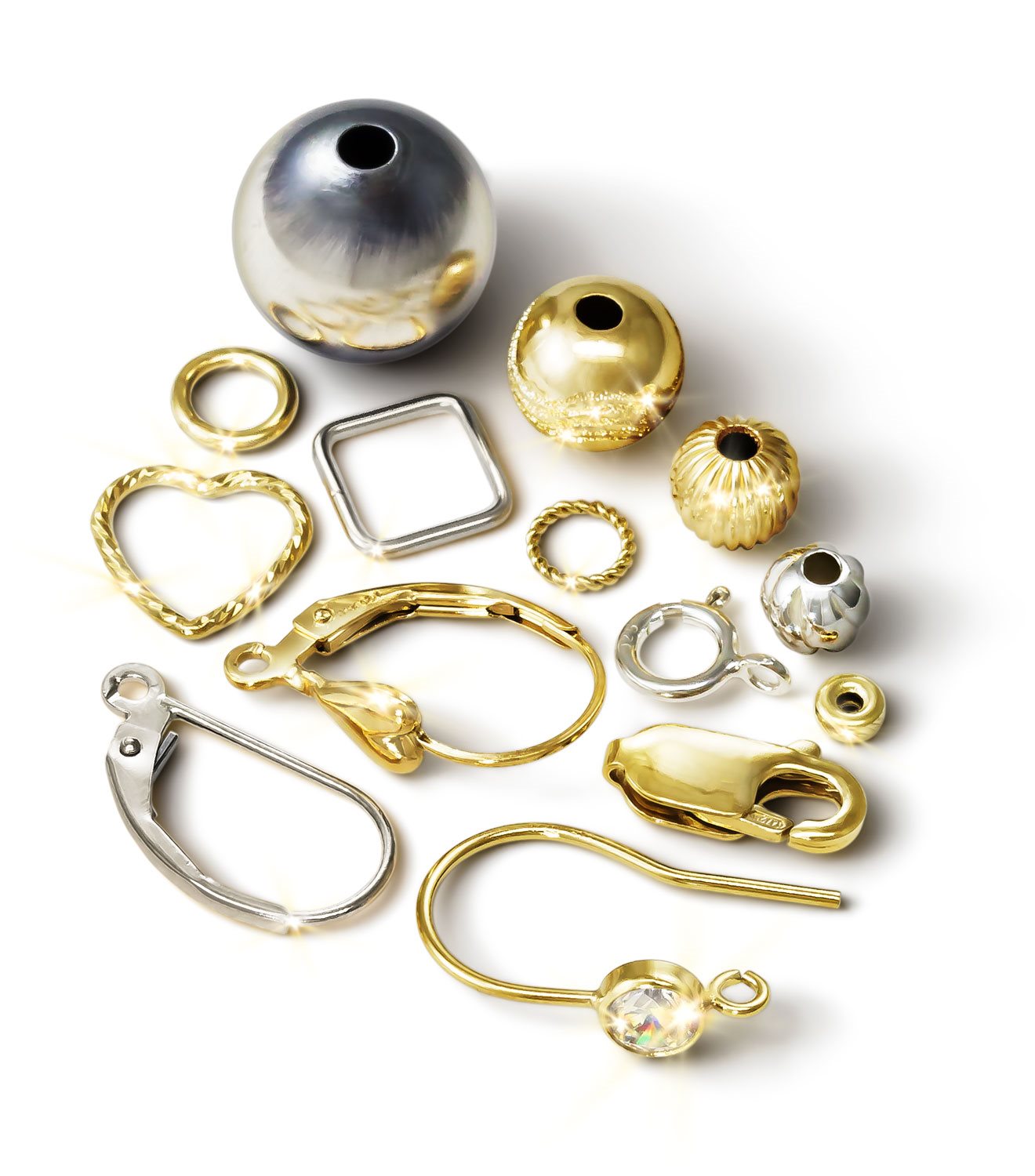 Gold findings for jewelry