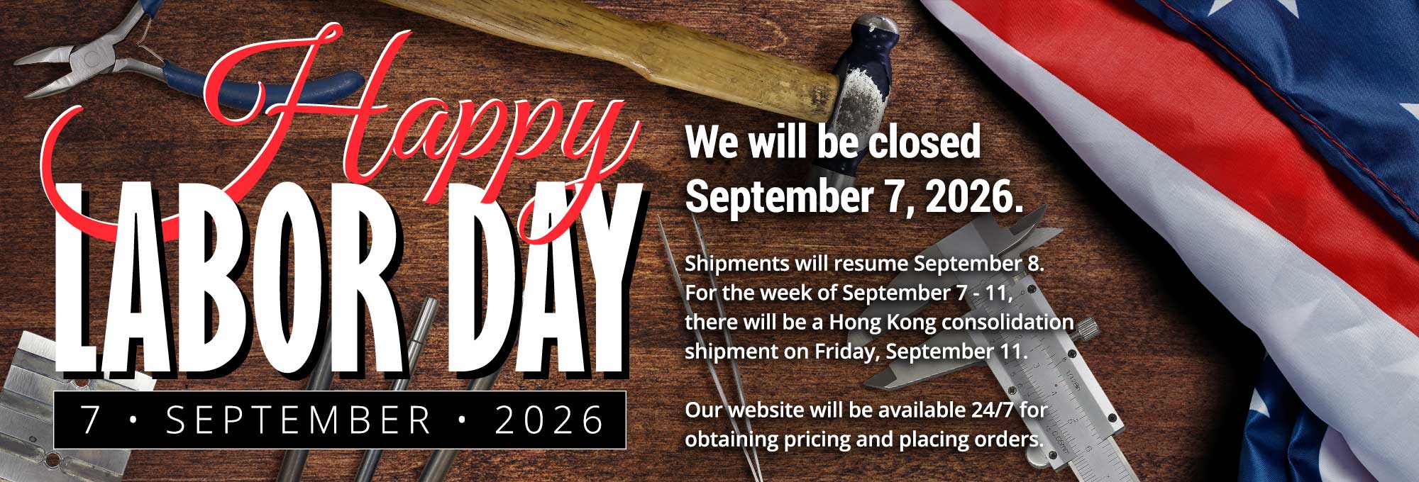 Labor Day Closing Notice