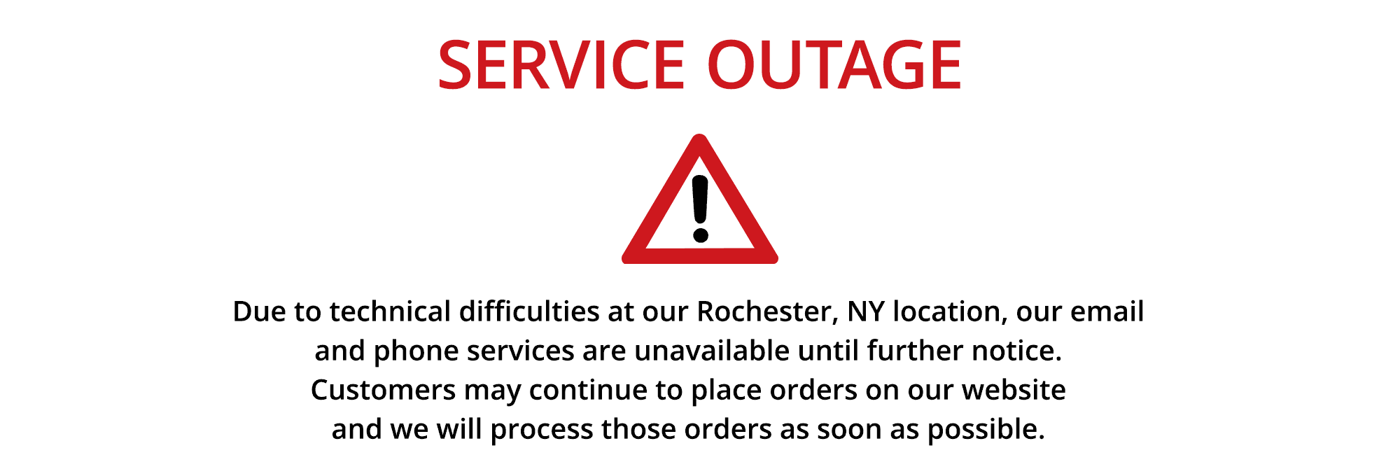 Service Outage